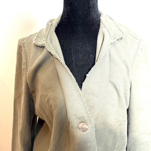 Old Navy Womens Sz Large Three Button Jacket Coast to Coast Military Green - Picture 3 of 8
